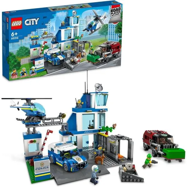 レゴ(LEGO) シティ ポリスステーション 60316 おもちゃ 警察署 車両 ヘリコプター ゴミ収集車 男の子 女の子