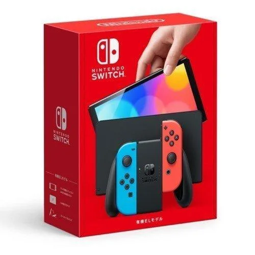 ★任天堂 Nintendo Switch (有機ELモデル) Joy-Con(L)ネオンブルー/(R)ネオンレッド HEG-S-KABAA 本体 未使用新品※外箱少々凹みや傷あり