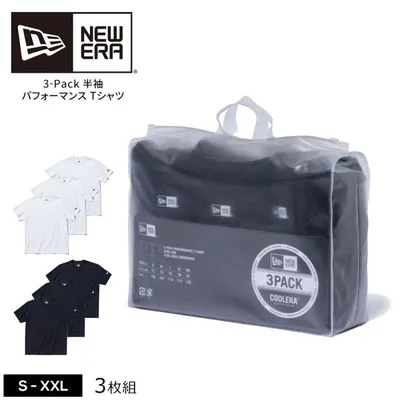ニューエラ Tシャツ メンズ 半袖 3枚組 トレーニング スポーツ クルー ネック トップス コットン パフォーマンス 服 S-XXL 13561859 13561860 NEW ERA 爆買