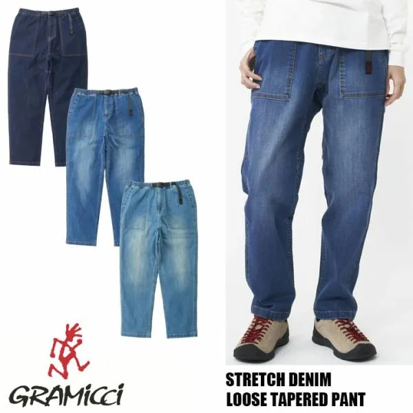 グラミチ Gramicci ストレッチ デニム ルーズ テーパード リッジ パンツ GUP6-SJP009