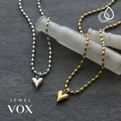 ネックレス レディース ショート サージカルステンレス 金属アレルギー対応 ハート ボール 30代 40代 50代 錆びない つけっぱなし 爆買