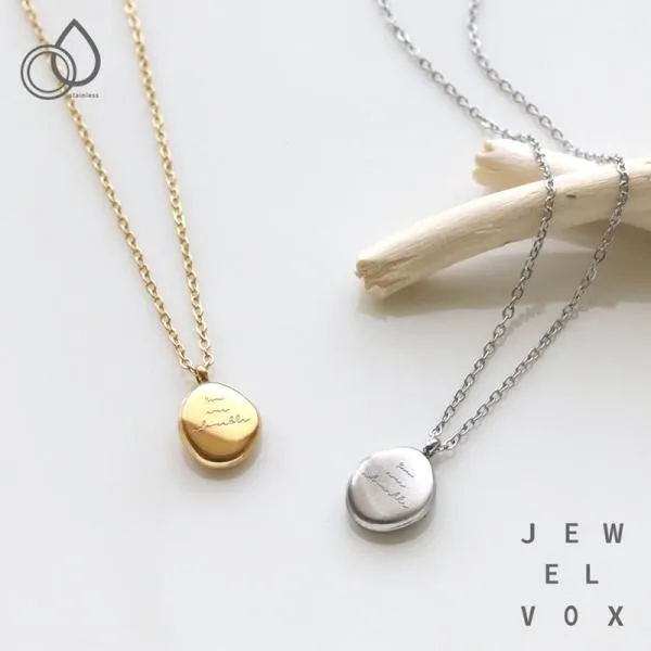 ネックレス レディース ショートネックレス サージカルステンレス 金属アレルギー対応 メッセージ プレート コイン 錆びない つけっぱなし 爆買
