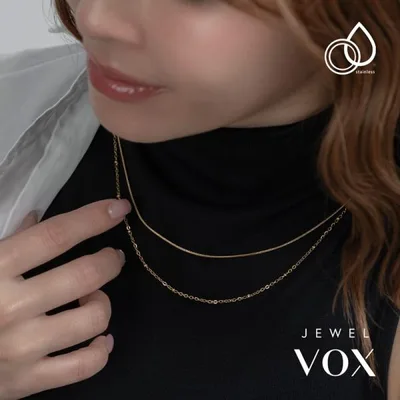 ネックレス ショートネックレス ステンレス製 金属アレルギー対応 レディース 2連 メタルボール スネークチェーン ゴールド シンプル 30代 40代 50代 爆買