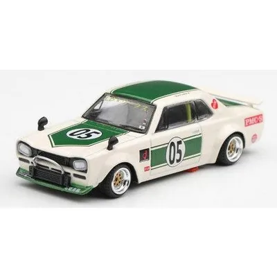 MINI-GT 1/ 64 Nissan Skyline LB-WORKS ハコスカ ホワイト/ グリーン(右ハンドル)(MGT01343-R)ミニカー 返品種別B