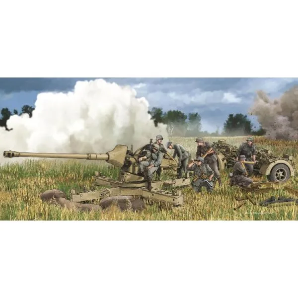 Dragon Model 1/ 35 88mm anti-tank gun Pak43/ 3 L/ 71 with simple gun mount Luxury specification (DR6522SP) plastic model Return type B
