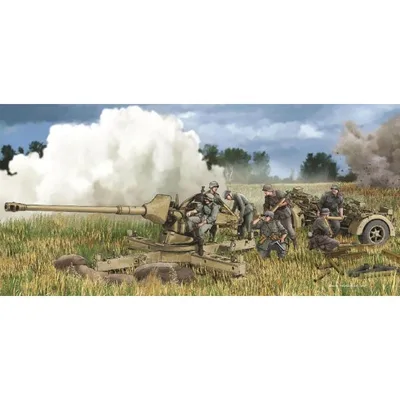 Dragon Model 1/ 35 88mm anti-tank gun Pak43/ 3 L/ 71 with simple gun mount Luxury specification (DR6522SP) plastic model Return type B