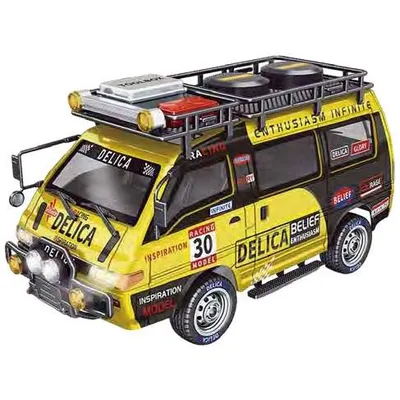 APECAR 1/ 24 2WD RC CAR DELICA Yellow 電動RC完成セット(JXC5813B-Y)ラジコン 返品種別B