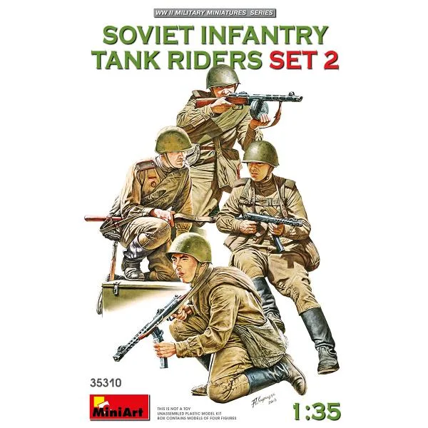 ミニアート 1/ 35 ソビエト歩兵戦車乗員セット2(4体入)(MA35310)プラモデル 返品種別B
