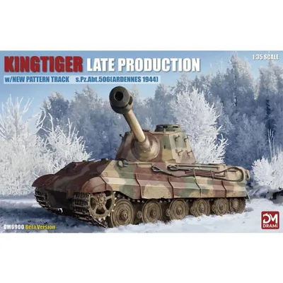 DRAMi 1/ 35 WW.II ドイツ軍 キングタイガー 後期生産型 w/ Kgs 73/ 800/ 152履帯 第506重戦車大隊 アルデンヌ 1944(DRM6900)プラモデル 返品種別B