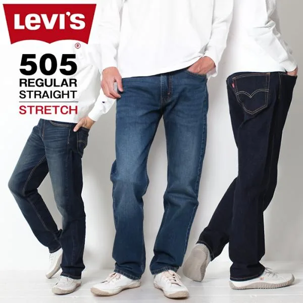 Levi's リーバイス 505 REGULAR レギュラーストレート 00505 デニム メンズ ジーンズ ワンウォッシュ ユーズド加工 ジーパン 爆買 父の日