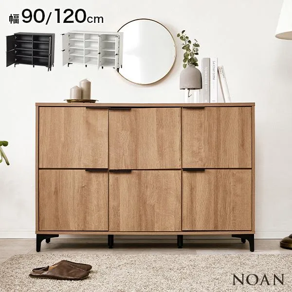 Cabinet Wooden White Storage Shelf with Door Stylish Shelf Rack Storage 120cm Large Capacity Scandinavian Iron Living Board Bookshelf Storage Furniture White Noan
