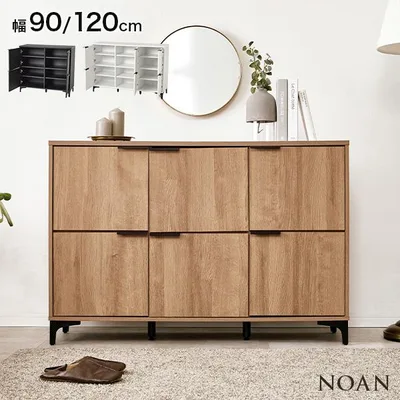 Cabinet Wooden White Storage Shelf with Door Stylish Shelf Rack Storage 120cm Large Capacity Scandinavian Iron Living Board Bookshelf Storage Furniture White Noan