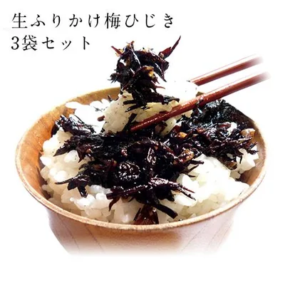 海藻問屋 梅ひじき 3袋 60g×3 ご飯のお供 おむすびの素 おにぎり ふりかけ 送料無料 ポイント消化 ポイント利用