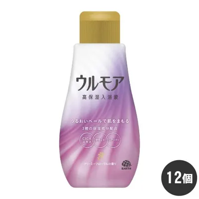 入浴剤 ウルモア 高保湿入浴液 クリーミーフローラルの香り 600mL×12個 浴用化粧料 保湿 アース製薬 ケース販売