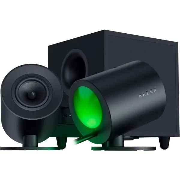 Razer Nommo V2 ゲーミングスピーカー 2.1ch フルレンジドライバー & サブウーファー搭載 / RGBライティング / PC・PS5・Switch対応 / RZ05-04750100-R3A1