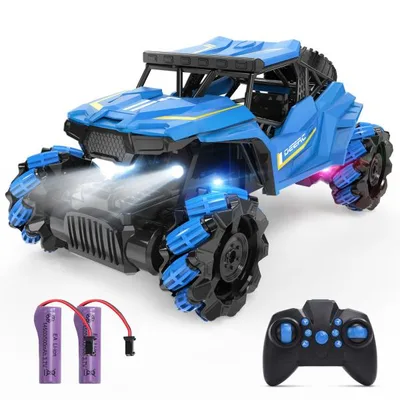 子供向け DEERC ラジコン スタントカー 360°ドリフトRCカー オフロード メカナムホイール 四輪駆動 2.4GHz無線 横方向走行可能 誕生日 プレゼント 贈り物 DE81
