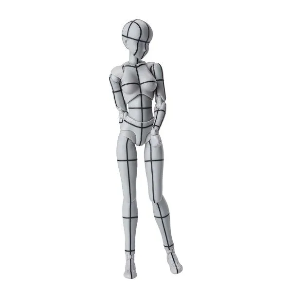 TAMASHII NATIONS S.H.フィギュアーツ ボディちゃん -ワイヤーフレーム- (Gray Color Ver.) 約135mm PVC&ABS製 塗装済み可動フィギュア