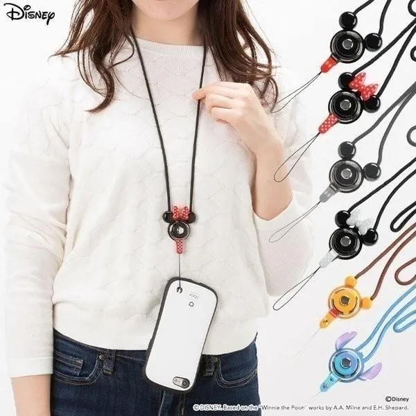 落下防止 ネックストラップ ディズニー 携帯 モバイル 携帯ストラップ ミッキー ハンドリンカー disney_y Hamee