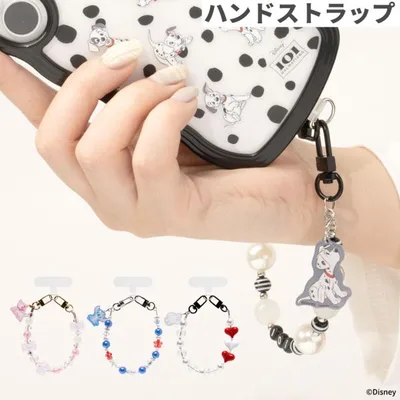 ディズニーキャラクター ビーズハンドストラップ マリー スティッチ 101匹わんちゃん ベイマックス ディズニー ストラップ