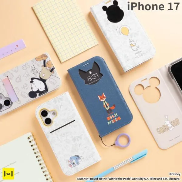 iphone17 ケース 手帳型 iPhone17 ケース ディズニー 手帳型 スマホケース アイフォン17ケース 手帳型ケース キャラクター ミッキー ズートピア くまのプー