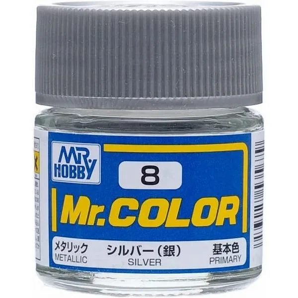 C8 シルバー(銀) 新品塗料 GSIクレオス Mr.カラー 模型用塗料