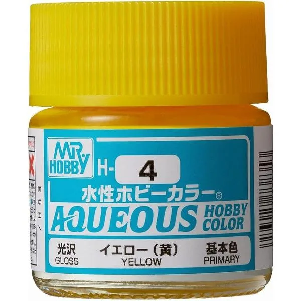H-4 イエロー(黄) 新品塗料 GSIクレオス 水性ホビーカラー 模型用塗料