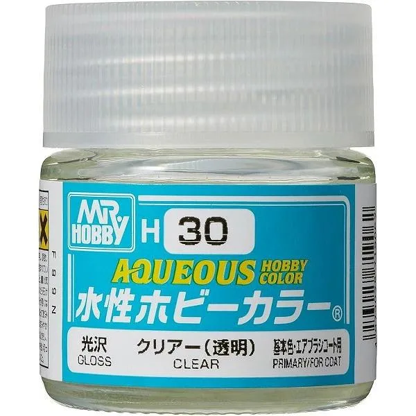 H-30 クリヤー (光沢) 新品塗料 GSIクレオス 水性ホビーカラー 模型用塗料