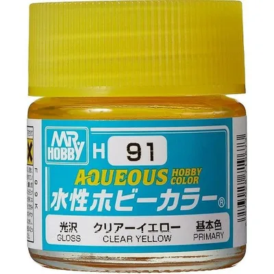 H-91 クリアーイエロー 新品塗料 GSIクレオス 水性ホビーカラー 模型用塗料