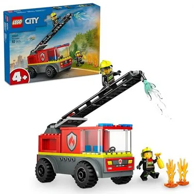 レゴ(LEGO) シティ 消防はしご車 おもちゃ 玩具 誕生日 プレゼント ブロック 知育男の子 女の子 子供 4歳 5歳 6歳 乗り物 車 ミ