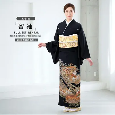 黒留袖レンタル フルセット 着物 結婚式 婚礼 貸衣装 往復送料無料 五三桐