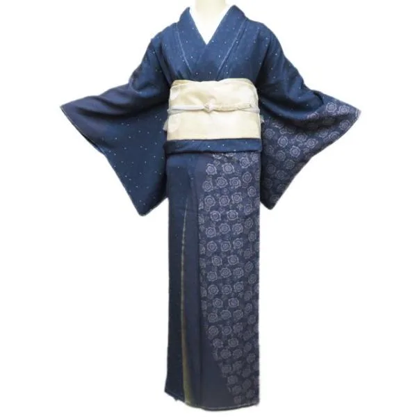 訪問着 着物 未使用 正絹 袷 フォーマル 花模様 褐返色 多色 金 身丈159cm 裄65cm M きもの北條 A1135-7