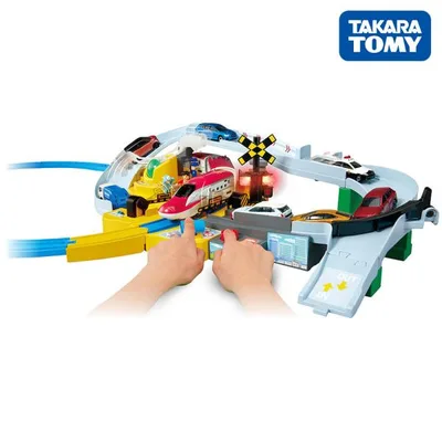 タカラトミー プラレール トミカと遊ぼう ぐるっとカンカン踏切 電車 でんしゃ レール 乗り物 ギフト プレゼント