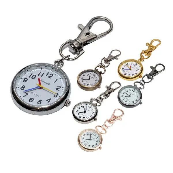 ナースウォッチ 時計 逆さ時計 シンプル ナスカン メンズ レディース リュック バッグ ワンポイント