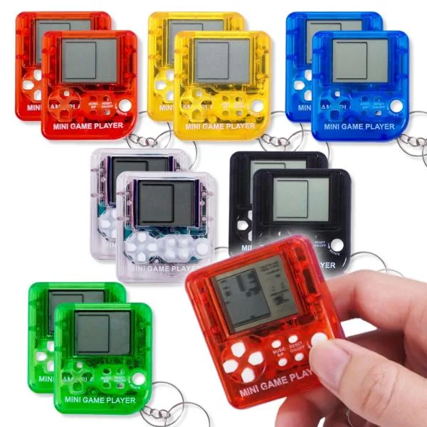 レトロミニゲーム キーホルダー 12個 アソート セット 個包装 ミニゲーム機 携帯ゲーム おもちゃ 子供 景品 縁日 イベント ノベルティ プチギフト 昭和レトロ