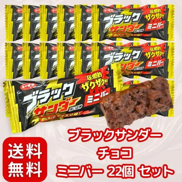 ブラックサンダー チョコ ミニバー 22個 約264g バレンタイン チョコレート ギフト 個包装 送料無料 お菓子 ポイント消化 利用 ビスケット お菓子 大容量 シェア