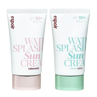 espoir エスポア ウォータースプラッシュサンクリーム セラミド / フレッシュシカ 各60ml spf50+ pa++++ 日焼け止め 単品 韓国コスメ 正規品