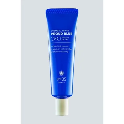 【神奈川大学公式】PROUD BLUE モイスチュアUVジェル 30g【日焼け止め】 SPF35 PA+++ 低刺激, ベビー,キッズ,ウォータープルーフ,専用クレンジング不要