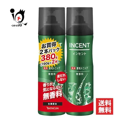 育毛トニック 育毛剤 インセント 薬用育毛トニック 無香料 190g×2本入 医薬部外品 バスクリン 訳あり 大量仕入れにつき特別価格