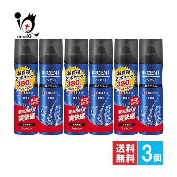 育毛トニック 育毛剤 訳あり インセント 薬用育毛トニック 無香料プレミアムクール 190g×2本入×3個セット 医薬部外品 大量仕入れにつき特別価格