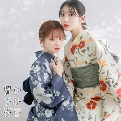 1人で"5分"簡単着付け 【 セパレート浴衣 2点 3点セット 二部式浴衣 B】 浴衣 レディース セパレート 二部式 浴衣セット (rg)