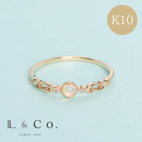 リング レディース オパール K10 10金 10K 指輪 L&Co.(エルアンドコー)