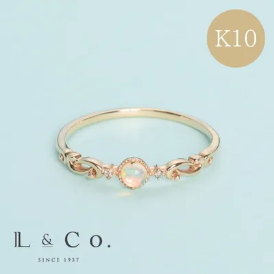 リング レディース オパール K10 10金 10K 指輪 L&Co.(エルアンドコー)