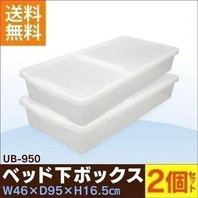 収納ボックス 衣装ケース プラスチック ベッド下 UB-950 2個セット 隙間収納 すき間 クリア 薄型 収納ケース アイリスオーヤマ