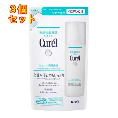 【医薬部外品】キュレル 潤浸保湿 化粧水 III とてもしっとり 詰替 130ml×3個