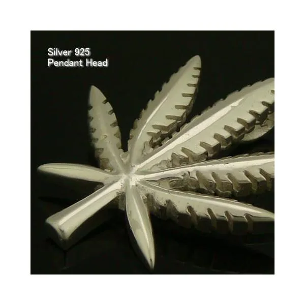 シルバー925 マリファナ ペンダントヘッド 葉 シンプル インディアン silver925 シルバーアクセサリー ペンダントトップ メンズ