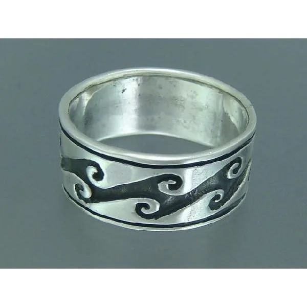 ウェーブ模様の波乗りサーファーシルバーリング シルバー925 silver925 シルバーアクセサリー 指輪 メンズ レディース 送料無料