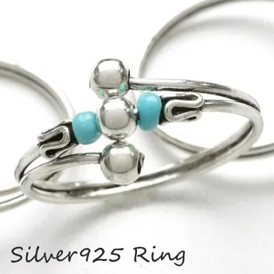 シルバー925 リング ターコイズ エスニック 指輪 夏アクセ silver925 シルバーアクセサリー ボヘミアンアクセサリー 送料無料