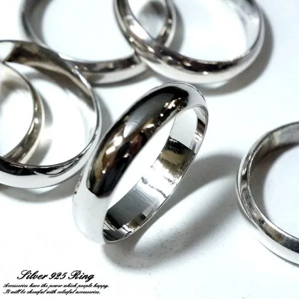 シルバー925 メンズ レディース リング 甲丸 シンプルデザイン指輪 silver925シルバーアクセサリー 送料無料