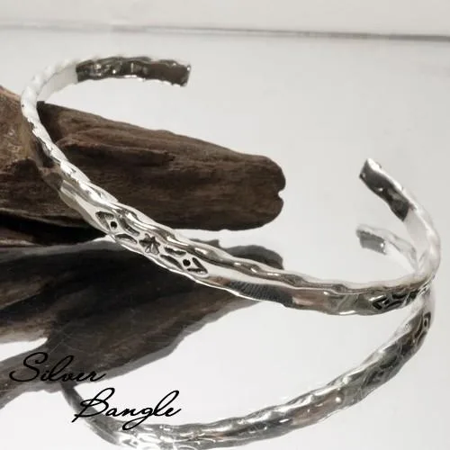 シルバー925 トライバル柄 バングル ブレスレット silver925 シルバーアクセサリー メンズ インディアンジュエリー ハワイアンジュエリー mens