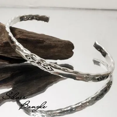シルバー925 トライバル柄 バングル ブレスレット silver925 シルバーアクセサリー メンズ インディアンジュエリー ハワイアンジュエリー mens
